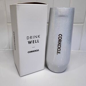 Corkcicle Stemless Flute 7 oz Stemless Unicorn Magic  Pearl White Insulated